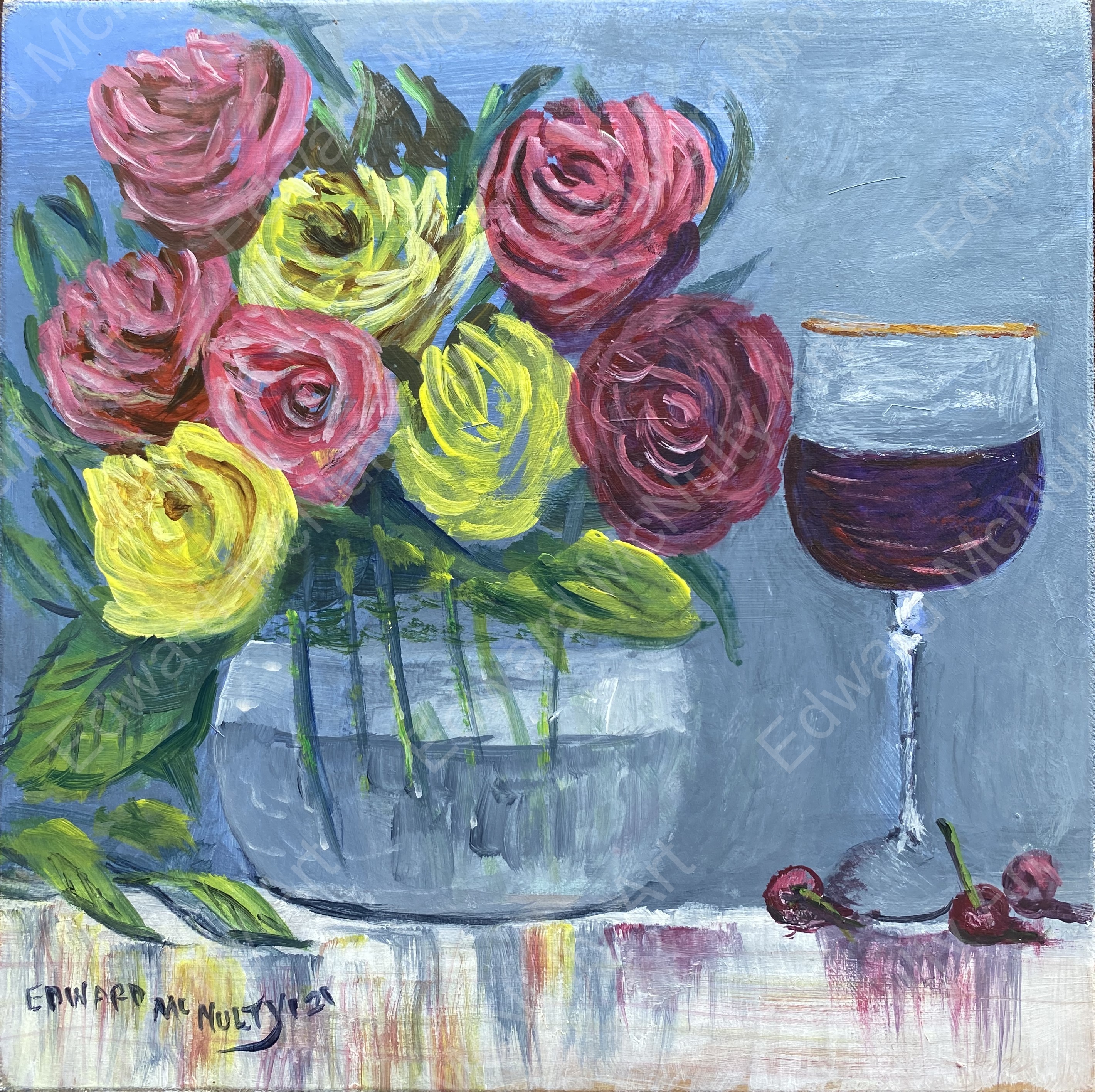 Flowers & wine 