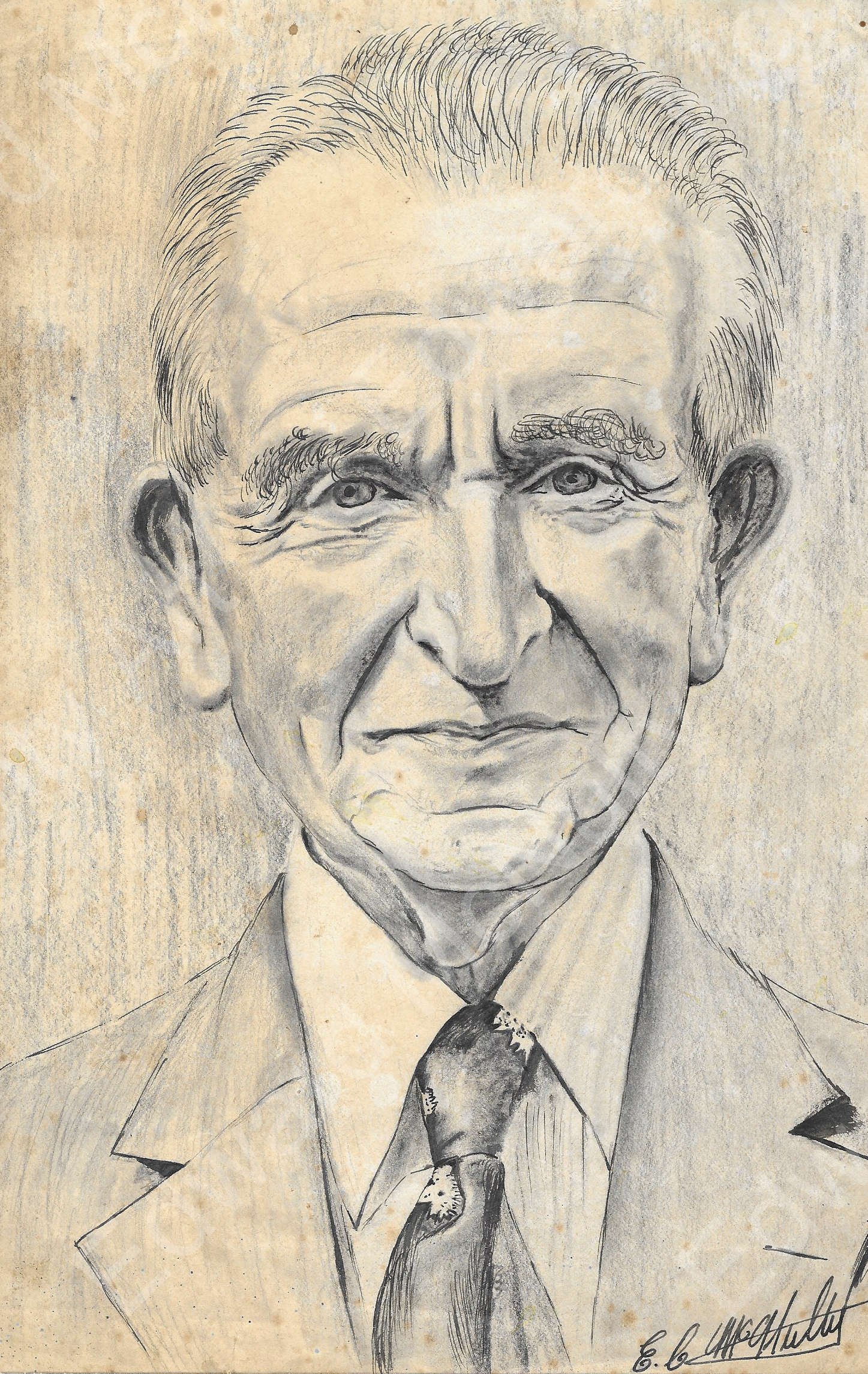 Irvinestown Legend, Pat Rehill, Pencil Portrait